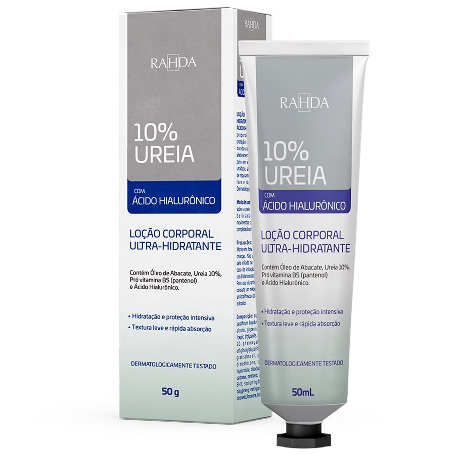 Ureia 10% + Ácido Hialurônico Loção Ultra-hidratante 50g Rahda | Shopee ...