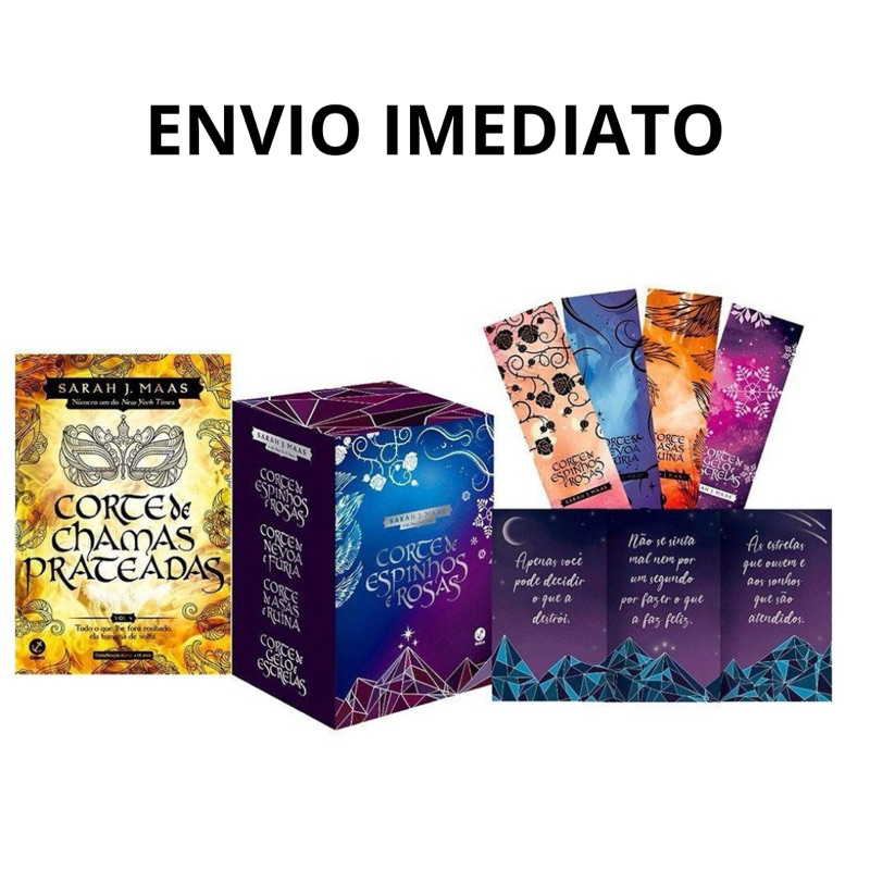 kit box novo livro série acotar completa corte de espinhos e rosas ...