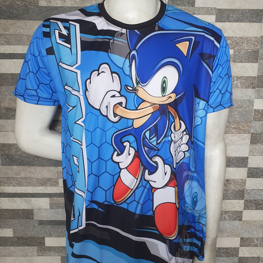 Camiseta Personalizada Sonic Personagens Camisa Dri fit Shopee