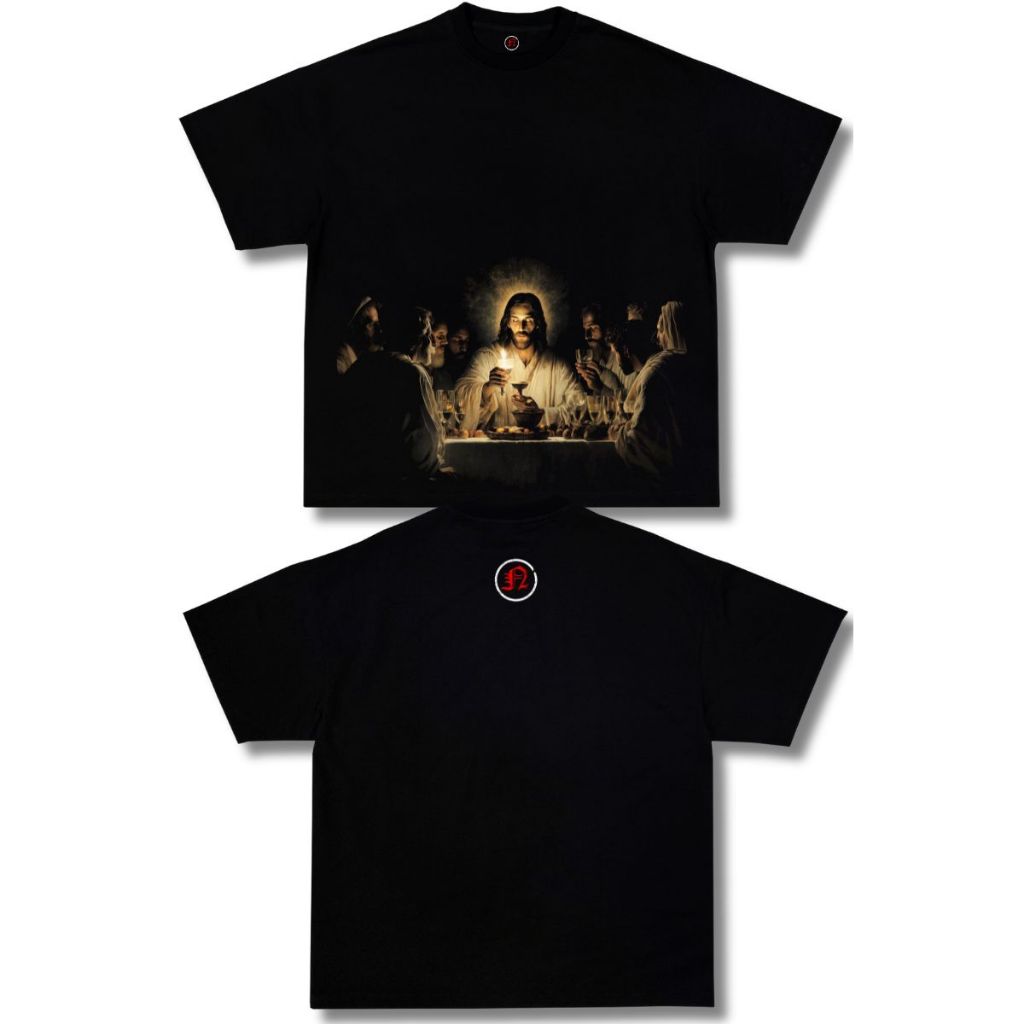 Camiseta Santa Ceia Oversized Nocry Camisa Streetwear