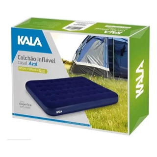 Colchão Premium De Casal Inflável 200kgs 191x137x22 Azul 279455 Kala