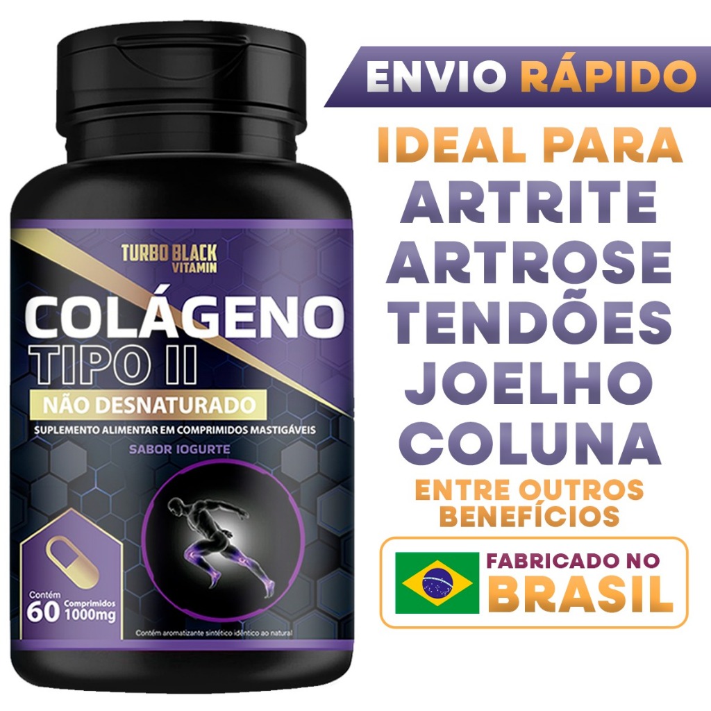 Colágeno Tipo 2 Legítimo 40mg Ideal para Articulação Artrite Artrose ...