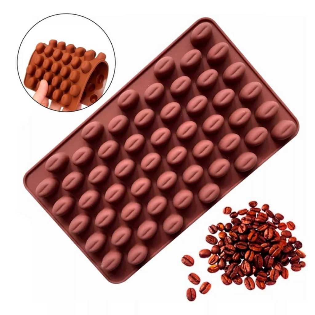 Forma Molde Silicone Grão De Café Para Chocolate Doces Balas