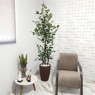 Árvore Artificial Fícus Verde Figueira Grande Sem Vaso Decoração