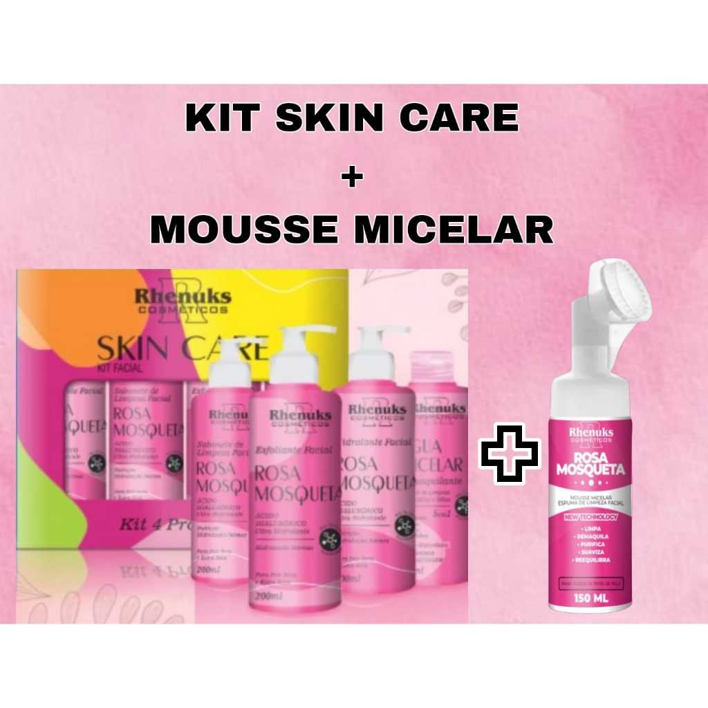 KIT SKIN CARE ROSA MOSQUETA + MOUSSE MICELAR ROSA MOSQUETA - RHENUKS ...