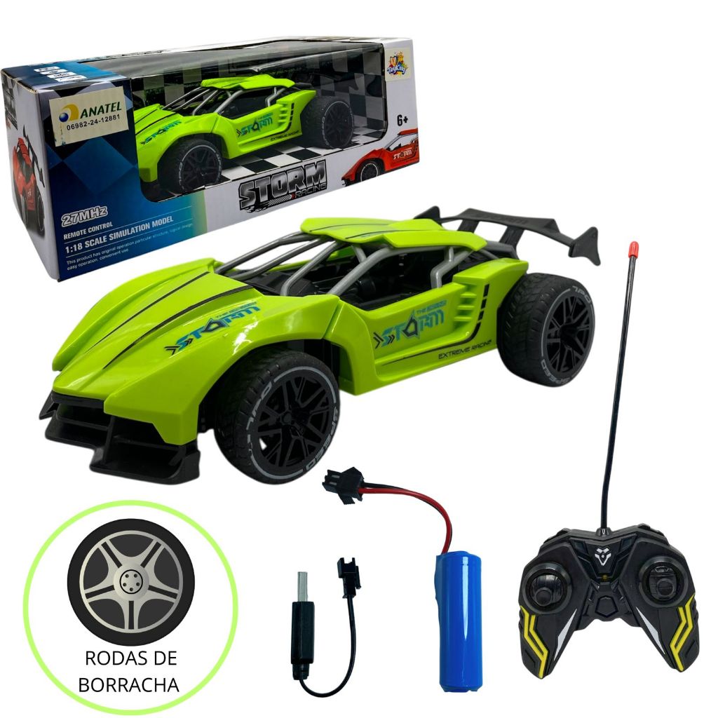 Carrinho de Controle Remoto Recarregável Veloz Brinquedo Para Criança ...