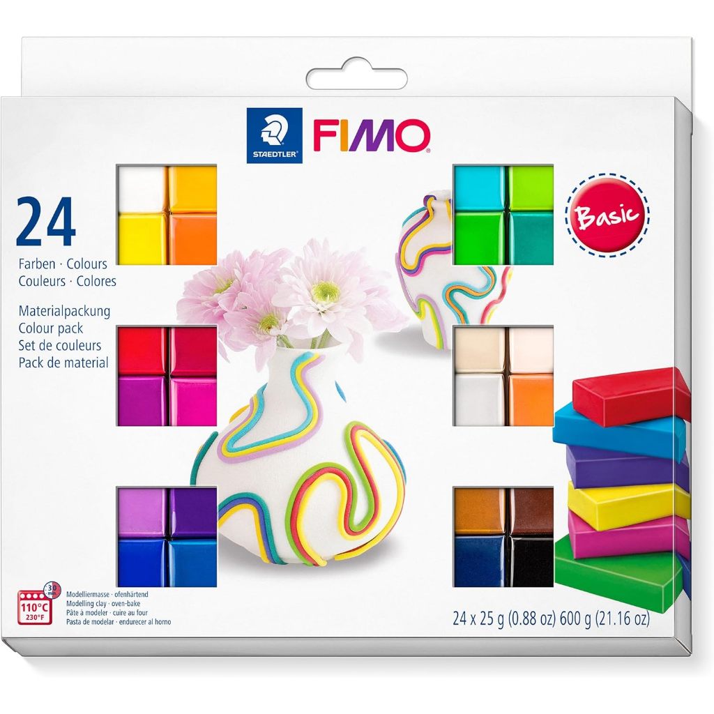 STAEDTLER | Fimo | 8023 C24 | Soft Polymer Clay 24x25g | Massa de ...