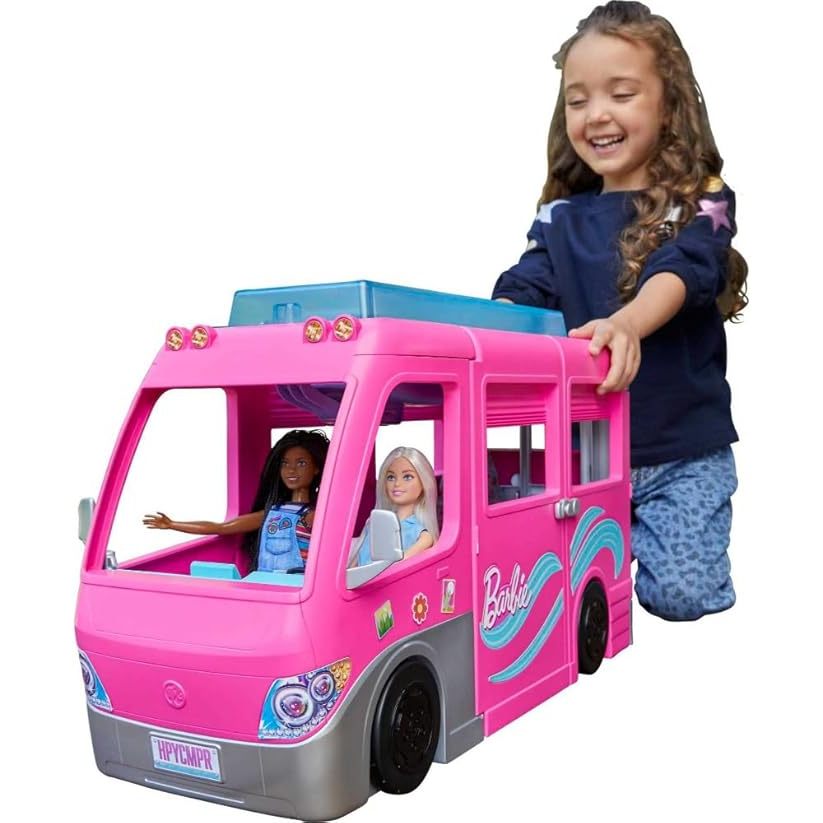 Barbie Estate Conjunto de Brinquedo Trailer dos Sonhos com 7 áreas de ...