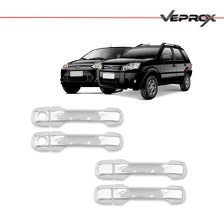 Kit de Maçaneta Aplique Cromado Ford Fiesta 2003 á 2014 Ecosport 2003 á 2012 4 Portas