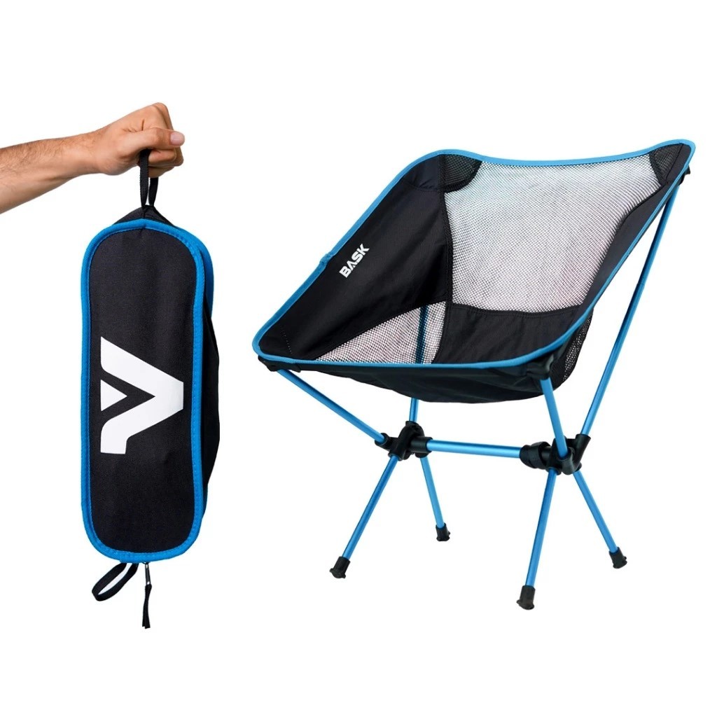 Cadeira Em Alumínio Portátil Dobrável Oxford 600D Ultraleve Praia Camping Pesca Com Bolsa Bask