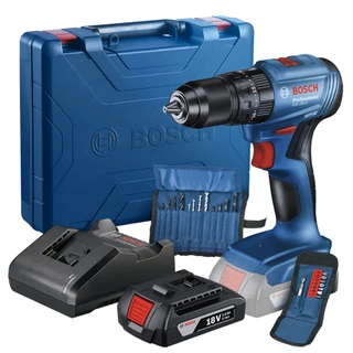Furadeira de Impacto GSB 185-LI Bosch 23 Brocas e Bits 18V Parafusadeira Bateria e Carregador
