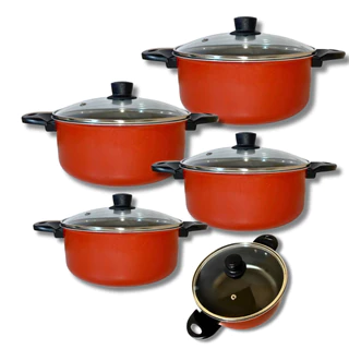 Jogo De Panelas 14 16 18 20 E 22 Antiaderente C/ Tampa Vidro em Oferta na Shopee