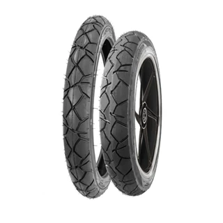 Par de Pneus Biz Pop 80/100-14 e 60/100-17 Cinborg Parrudo