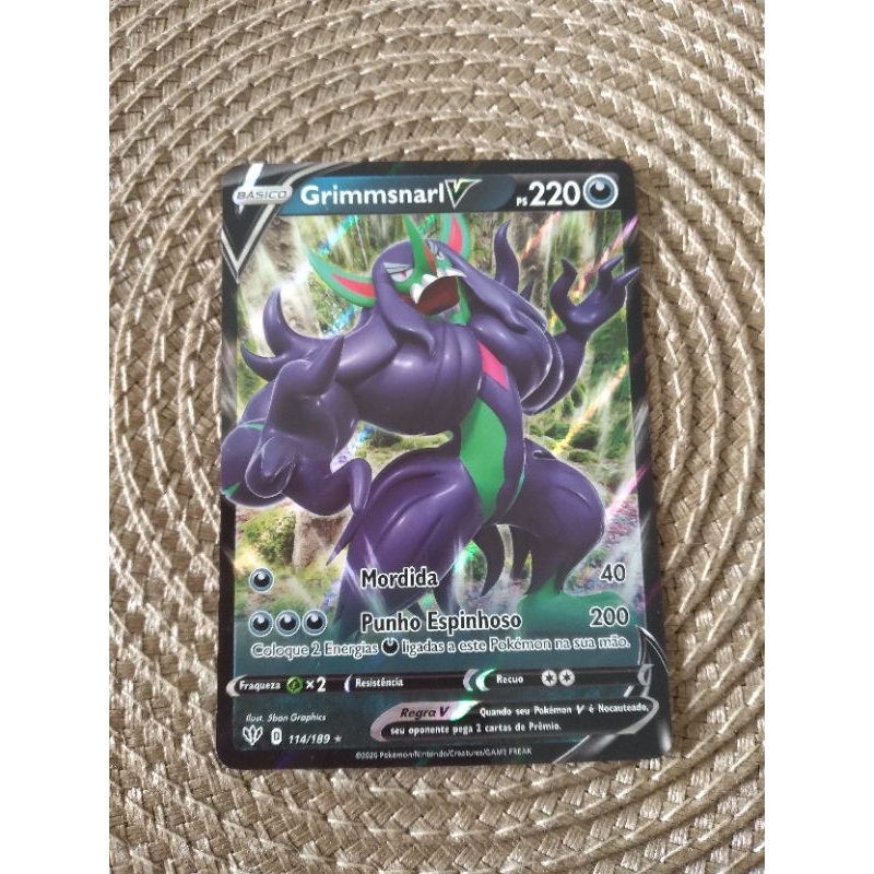 Carta Pokemon Ultra Rara Grimmsnarl V Original NM | Shopee Brasil