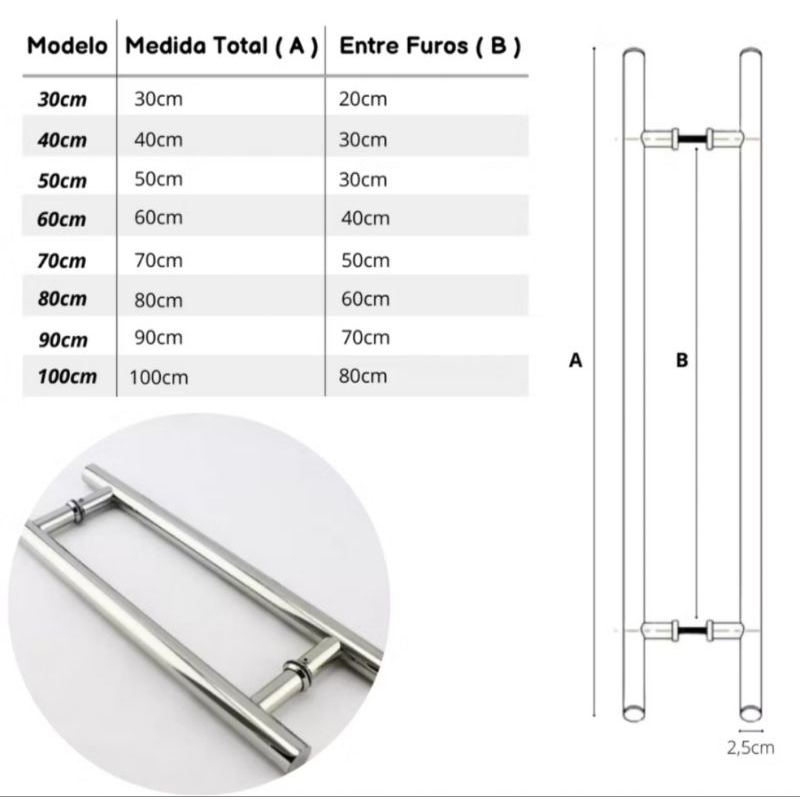 Puxador Tubular de Alumínio: Elegância e Versatilidade para Portas de ...