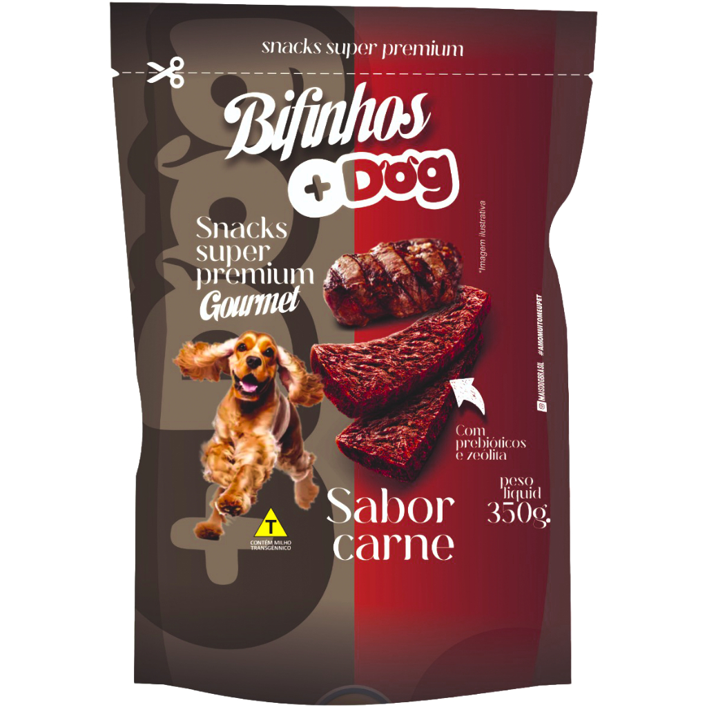 Bifinho Mais Dog Sabor Carne 350g Petisco Para Cães Super Premium Gourmet em Oferta na Shopee