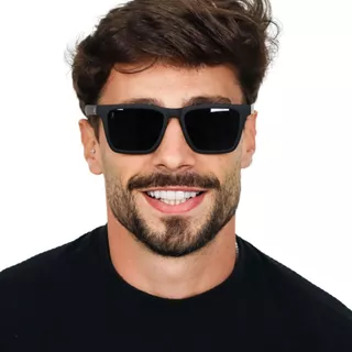 Óculos De Sol Unissex Lux Retangular Acetato Original Uv400