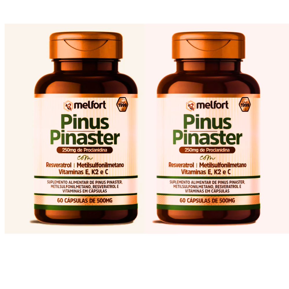 2X Pinus Pinaster 500mg com resveratrol K2 C E 120 CPS | Shopee Brasil