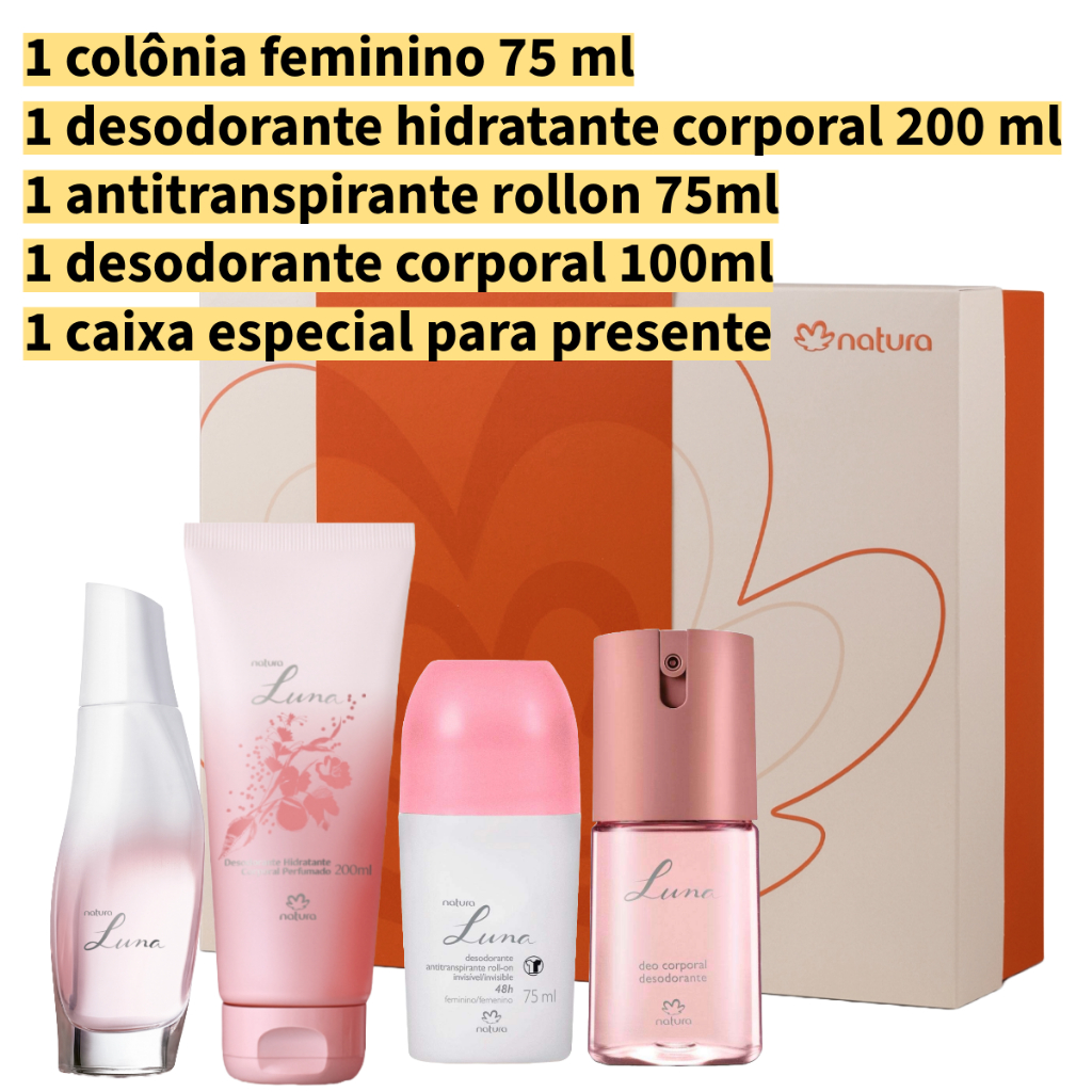 kit Presente Natura Luna tradicional (ORIGINAL E LACRADO