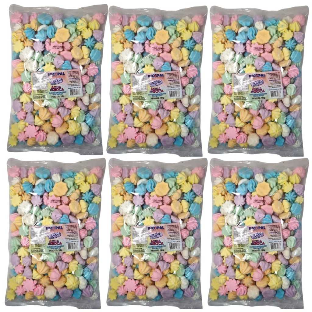 1200 Mini Suspiros 6x140g cor Rosa | Shopee Brasil