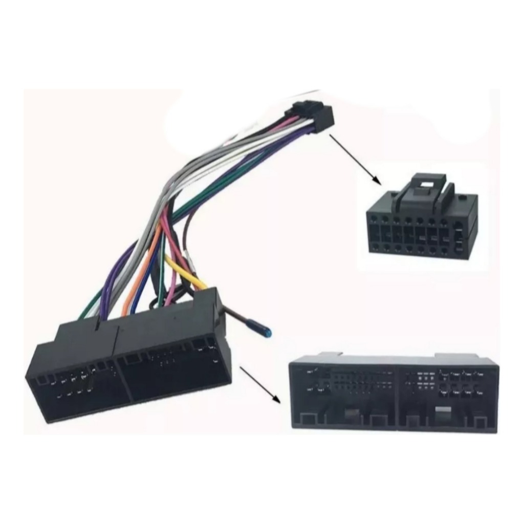 Chicote ligação Adaptador Original Hyundai HB20 2012 2019 Evita corte de Fios Centrais Multimídias