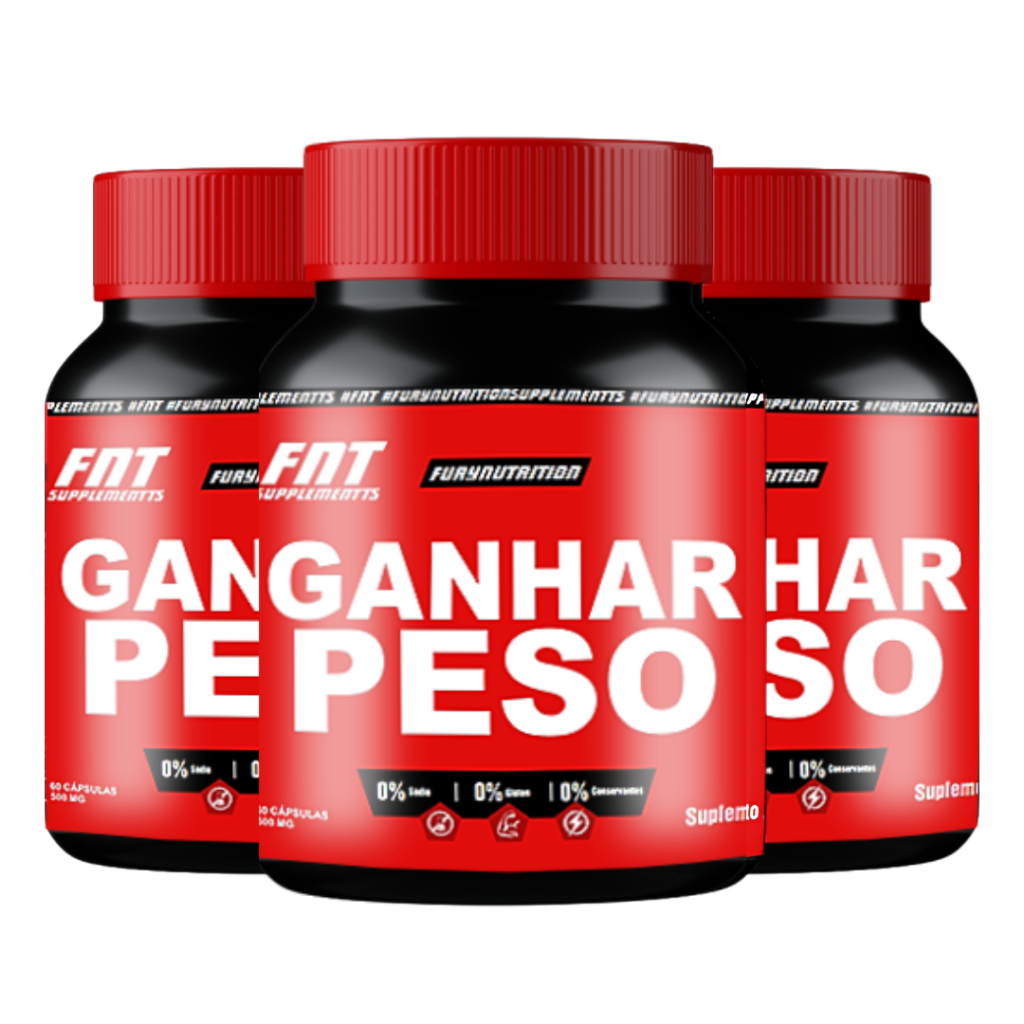Ganhar Peso Rápido FuryNutrition 500mg 60 Cápsulas Premium | Shopee Brasil