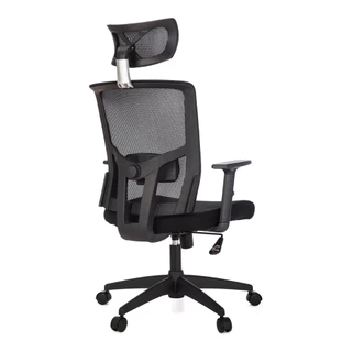 Cadeira Giratória Escritório Anima Anm 312 P Ergonômica Preta Com Estofado De Poliéster