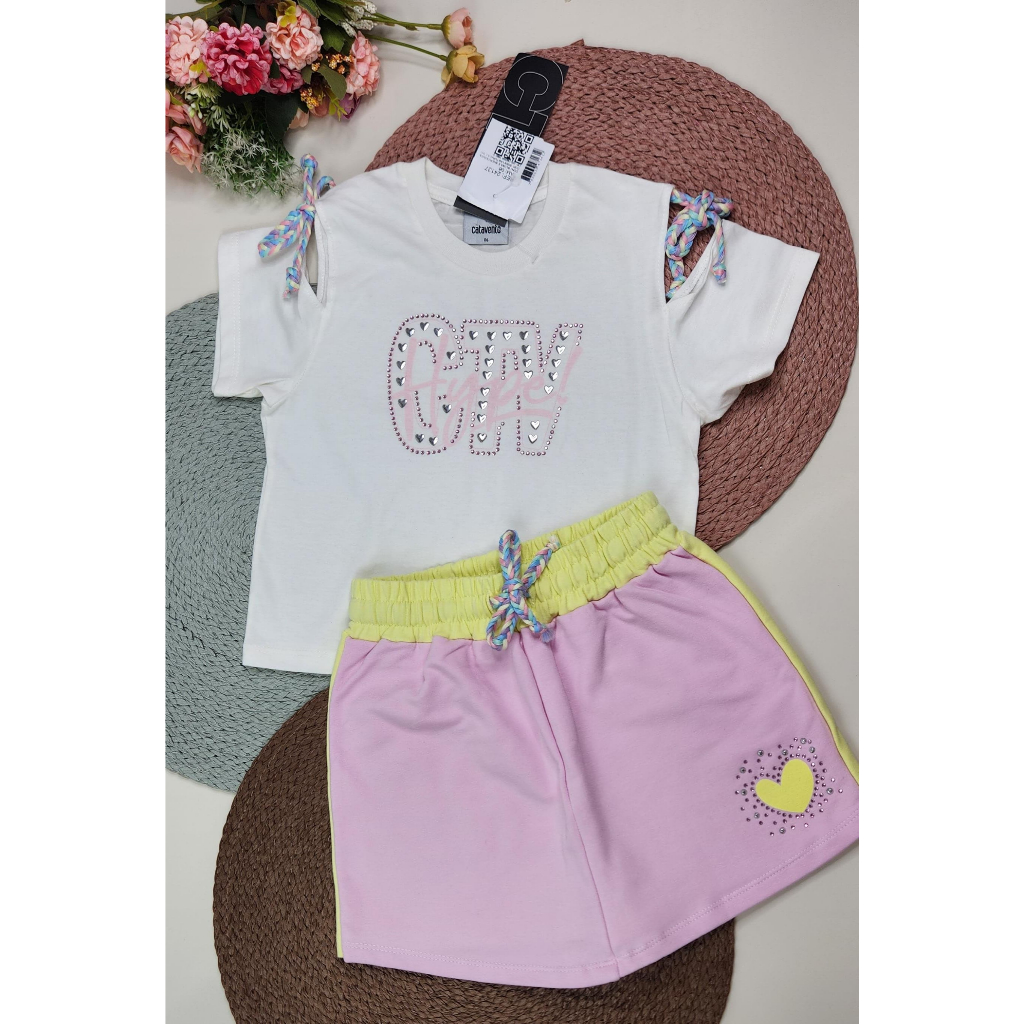 CONJUNTO INFANTIL MENINA CATAVENTO TAMANHO 6 ANOS | Shopee Brasil