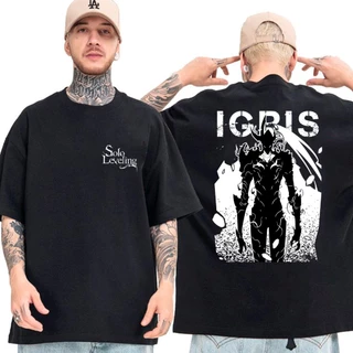 Solo Leveling Arise Icris Camiseta Camisa Anime Unissex Igris Mangá Japonês Coreano Oversized