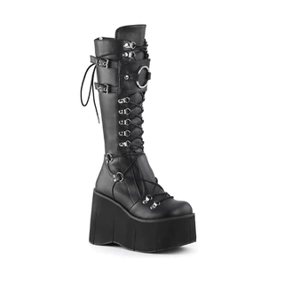 bota cano longo joelho gótico emo alternativa demonia plataforma nova