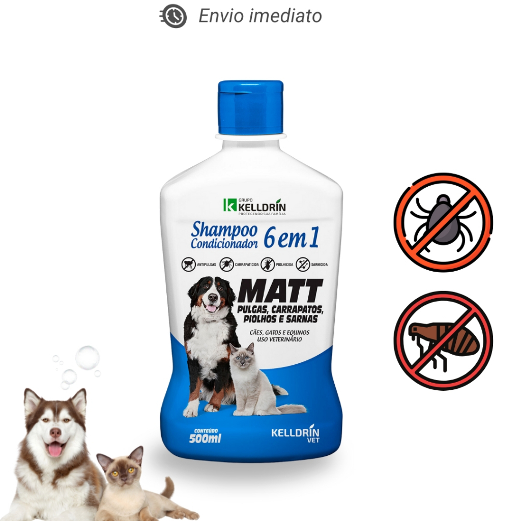 Shampoo Proteção Completa Contra Pulgas Carrapatos Piolho e Anti Sarna ...