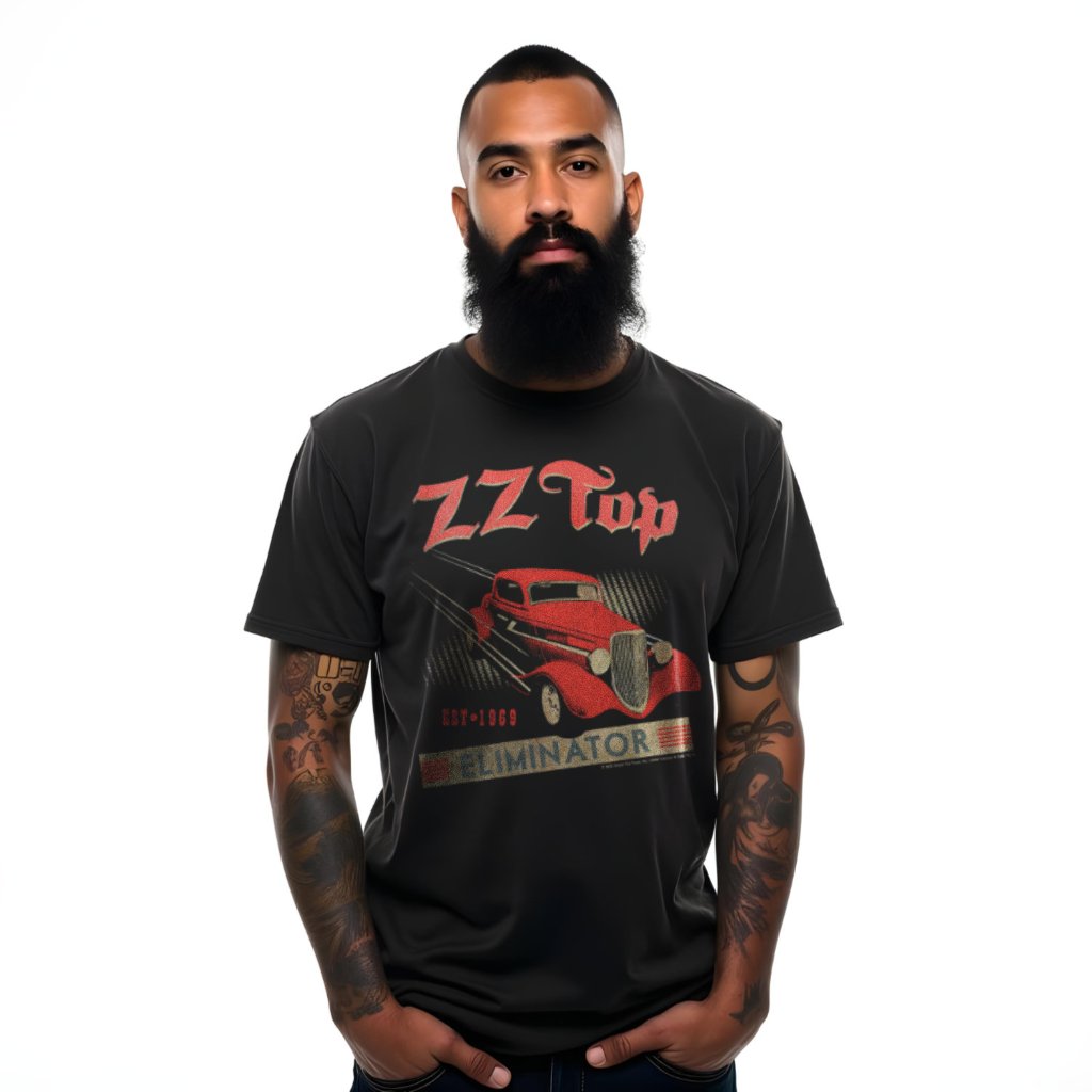 Camiseta ZZ Top Eliminator Banda de Rock 100% Algodão Bomber