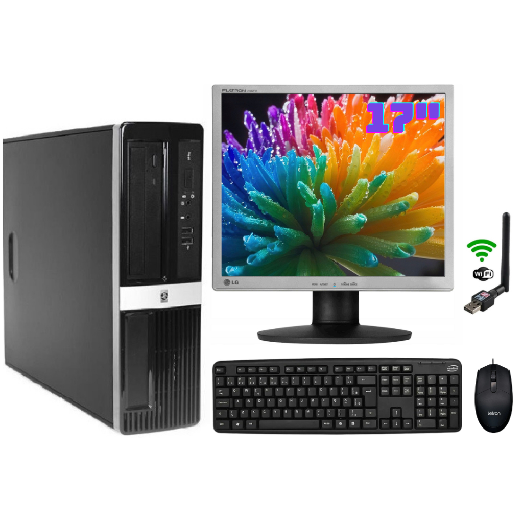 Computador HP Core 2 Duo E7500 8Gb Ram 500gb HD Tela 17