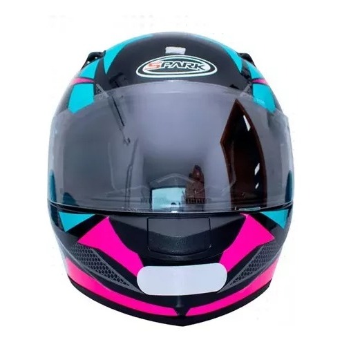 Capacete Fechado New Spark Flash Spider Moto Sportivo Preto Fosco