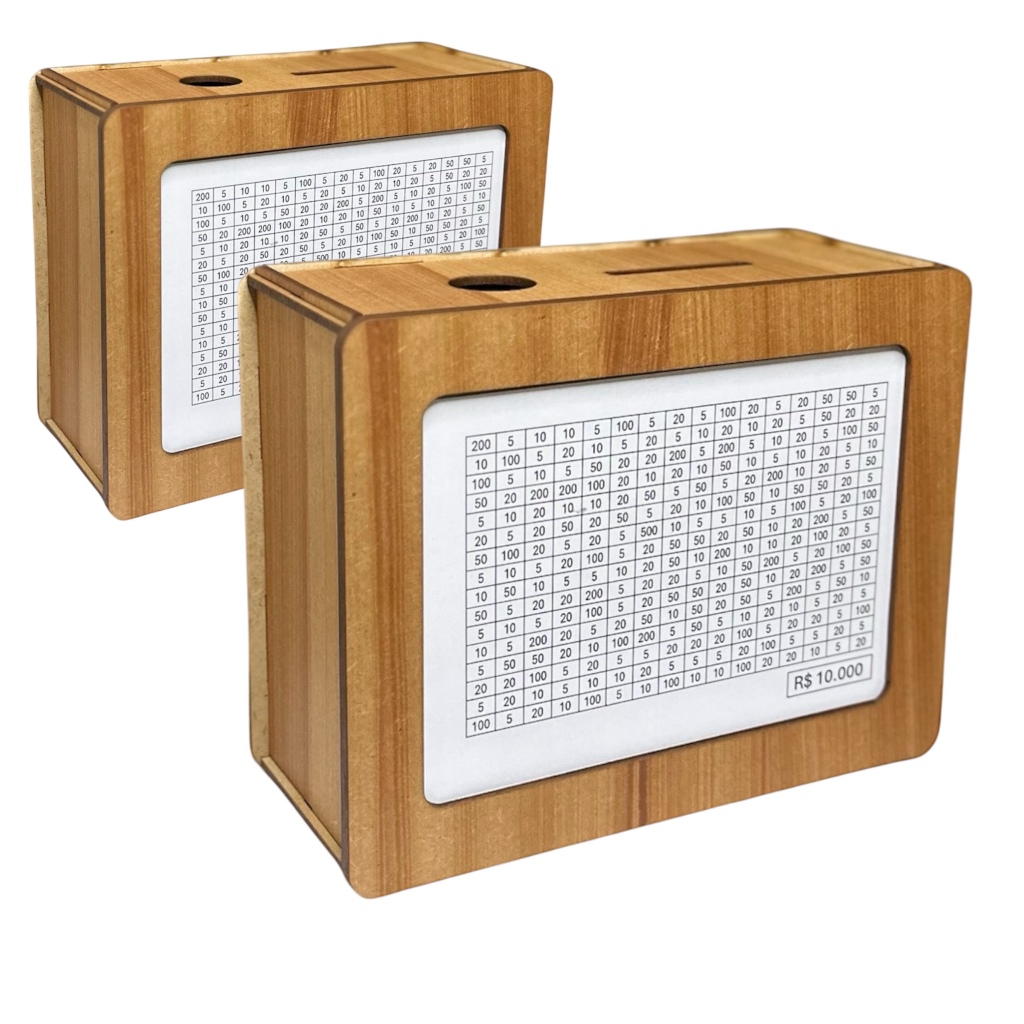Kit 2 Woodbox Caixa Cofre Marrom Japones Para Guardar de 1000 a