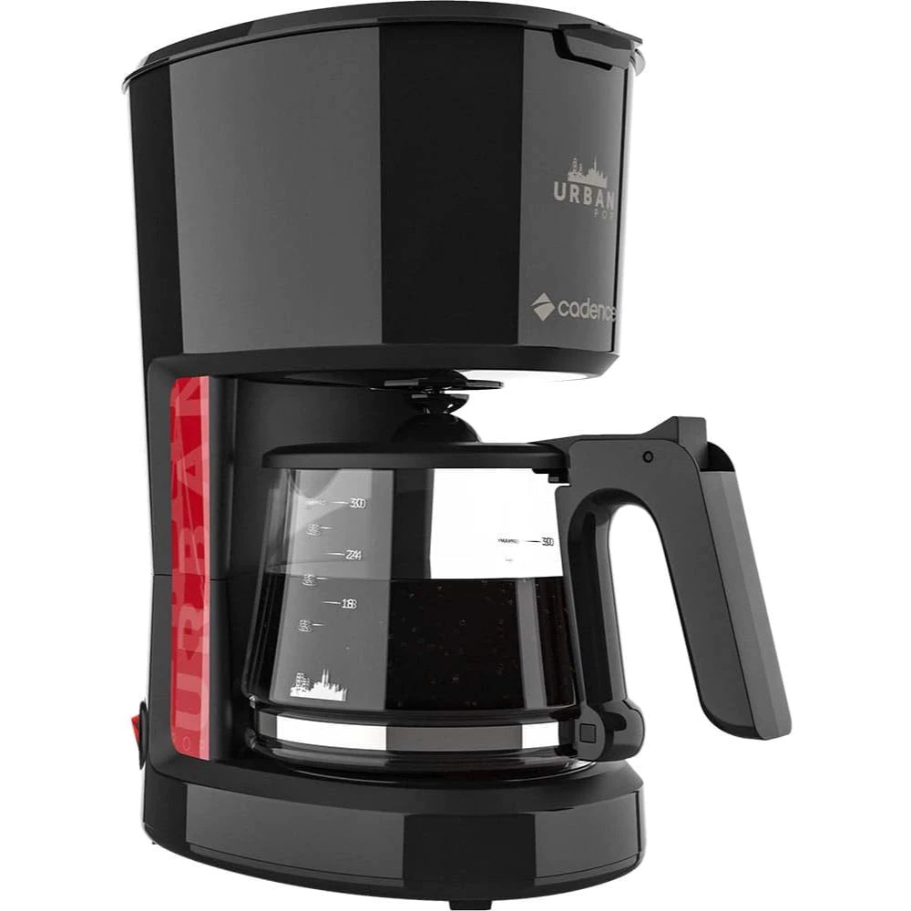 Cafeteira Elétrica Cadence Urban Pop Red 1,2L CAF610 Preto/Vermelho