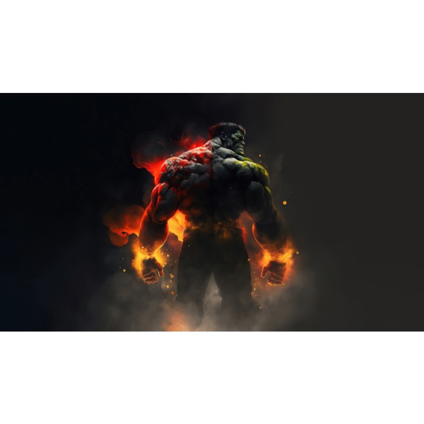 Painel Hulk detalhes vermelhos retangular de lona para decoração de festa de aniversário infantil. Várias medidas.