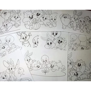 DESENHOS COLORIR PARA KIT DE PINTURA LOONEY TUNES BABY em Oferta na Shopee