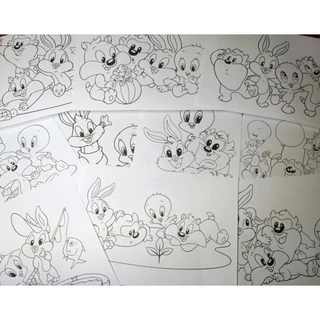 DESENHOS COLORIR PARA KIT DE PINTURA LOONEY TUNES BABY em Oferta na Shopee