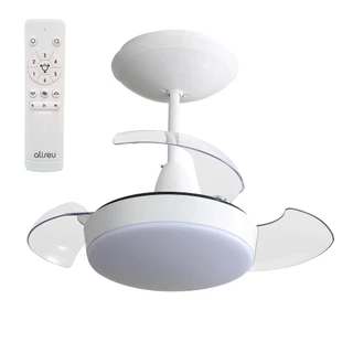 Ventilador De Teto Aliseu Retrátil Pro - Branco - Bivolt - Com Controle Remoto - Motor Inverter