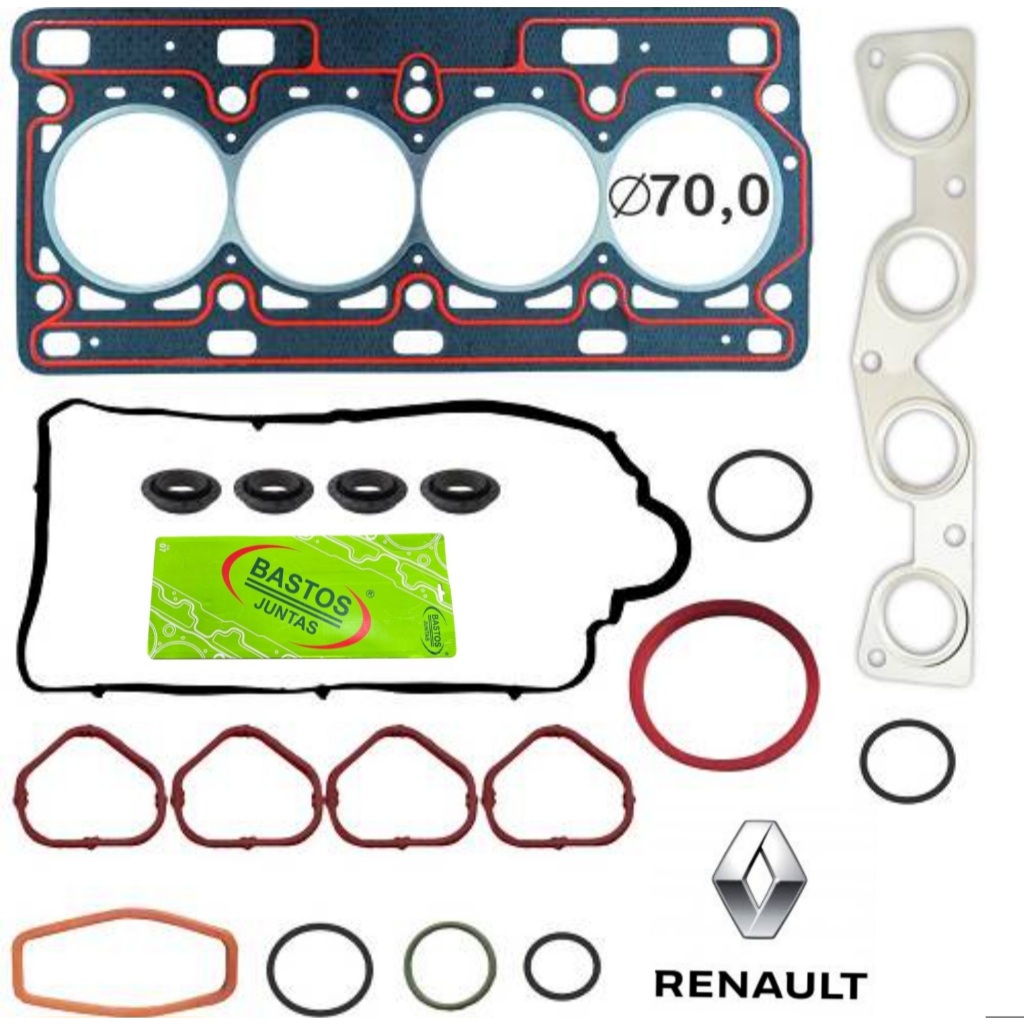 Jogo Junta Superior Renault Clio Sandero 1.0 16v D4D Hiflex 2007 a 2016 Bastos