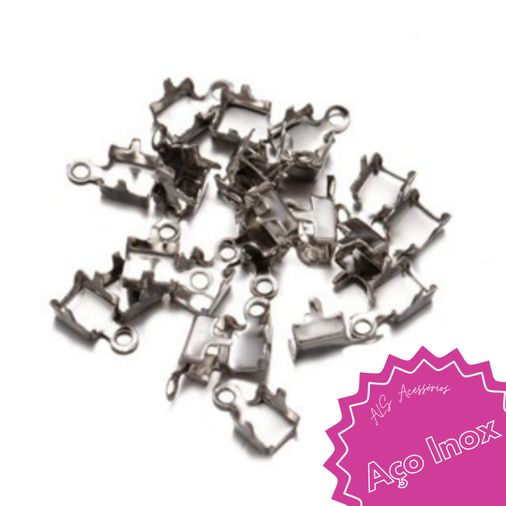 Terminais/Finalizador para correntes de strass - 20 peças em aço inox ...