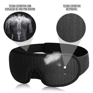 Mascara De Dormir Tapa Olhos 3D Blackout Super Confortavel Com Espuma Tecido Esportivo Frio - RESPIRAV em Oferta na Shopee