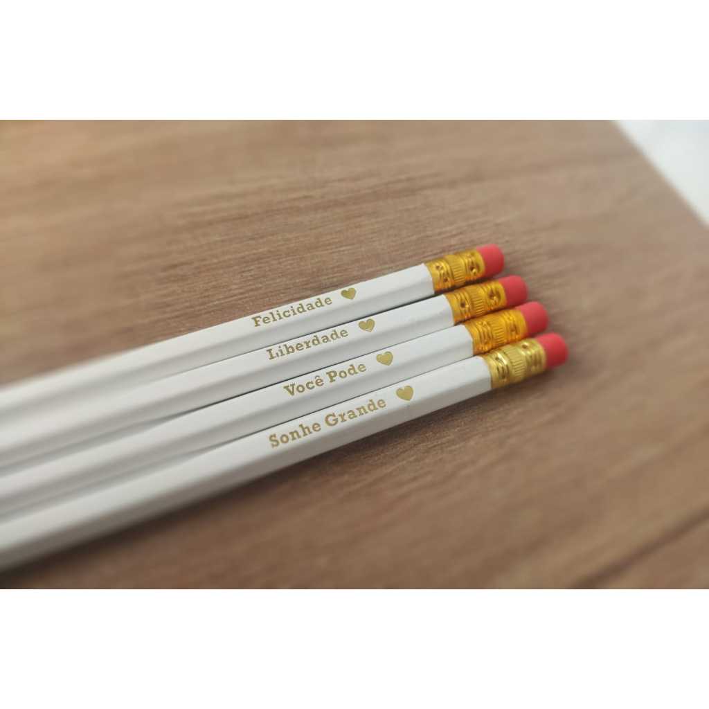 Kit 4 Lápis Grafite Frases/Palavras | Shopee Brasil