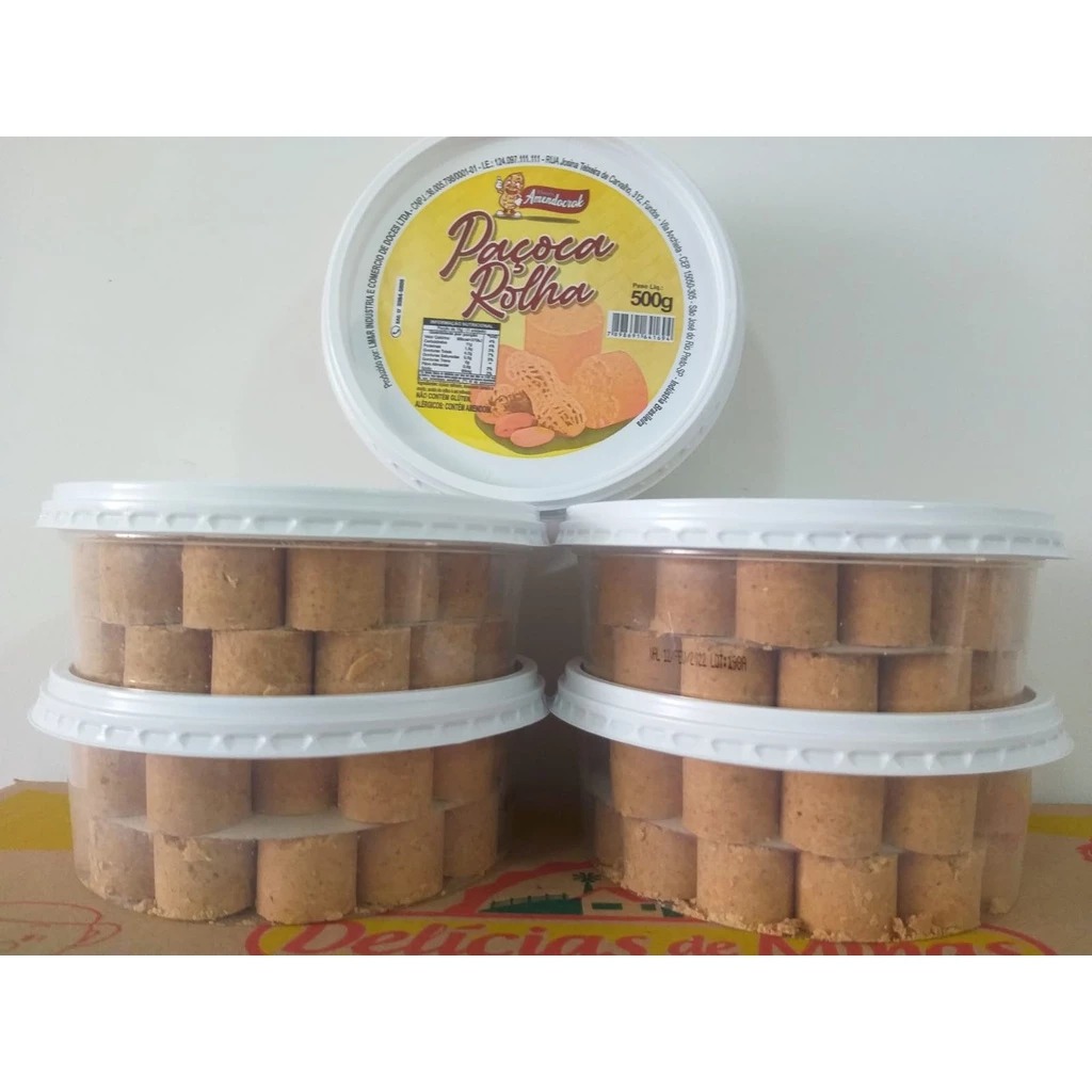 Paçoca Rolha na Caixa 500g Cada Pote Doce Mineiro Para Revenda e ...