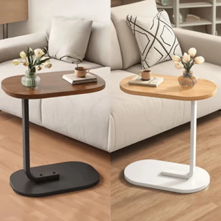 Mesa De Apoio Lateral Para Sofá Cama Notebook Portatil - Base de Ferro e MDF em Oferta na Shopee