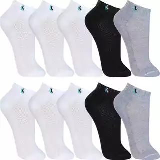 Kit 10 Pares Meia Soquete Cano Curto Algodão Masculina e Feminina Meias Cano Baixo Mega Promoção