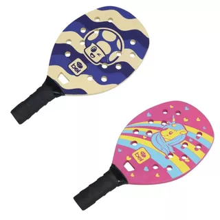 Kit Raquetes Beach Tennis Iniciantes Infantil Unicórnio Cogumelo Bolinha Nº 3 Bel em Oferta na Shopee