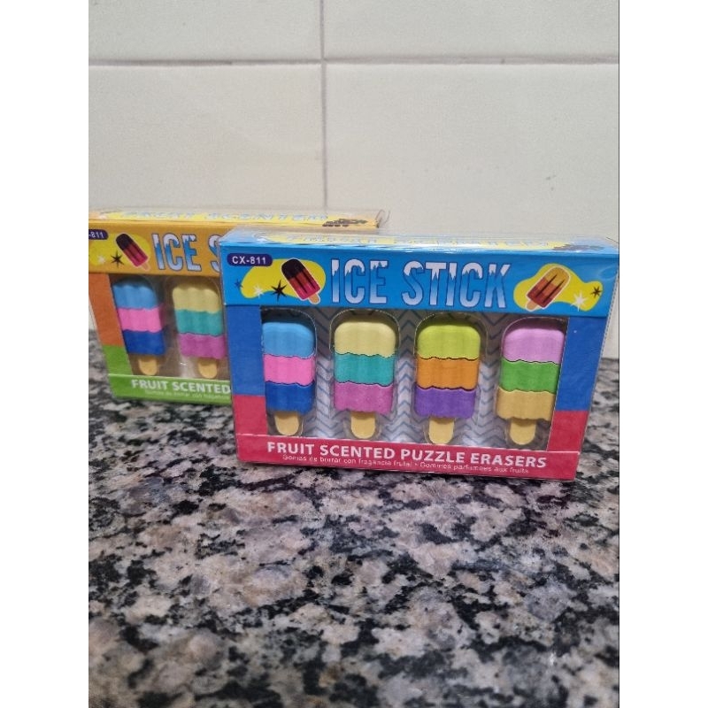 Borrachas formato de picolé - 4 peças. | Shopee Brasil