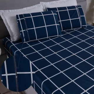 Jogo De Lençol King , Queen e Casal 400 Fios 3 Peças Ponto Palito Estampados Extra Macio em Oferta na Shopee